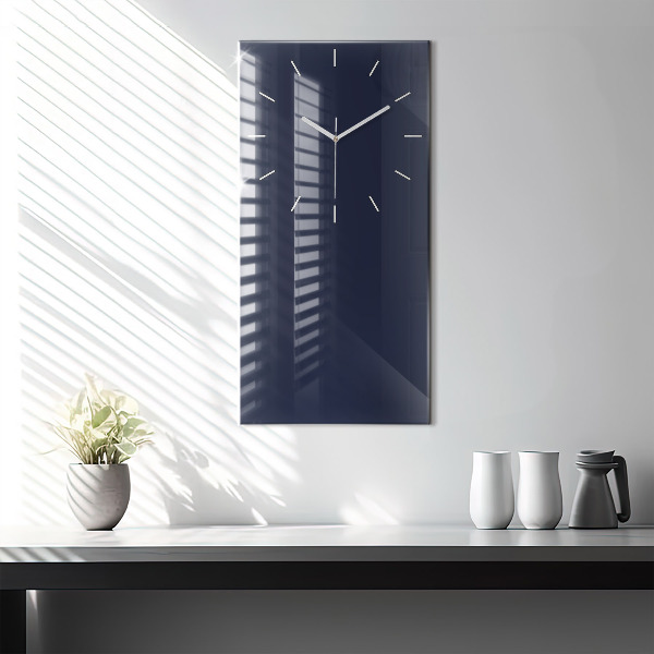 Horloge murale verticale Couleur bleu marine foncé