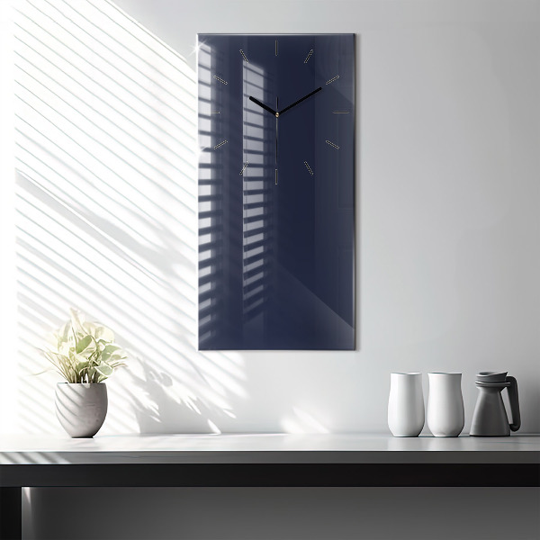 Horloge murale verticale Couleur bleu marine foncé