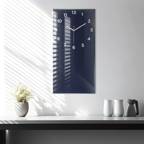 Horloge murale verticale Couleur bleu marine foncé