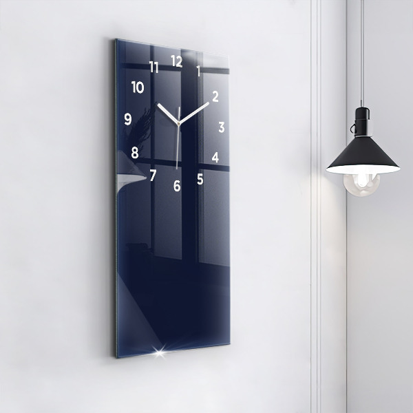Horloge murale verticale Couleur bleu marine foncé