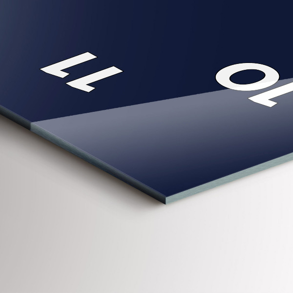 Horloge murale verticale Couleur bleu marine foncé