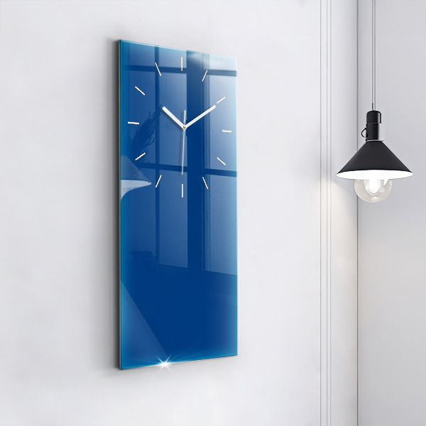 Horloge murale verticale Couleur bleue