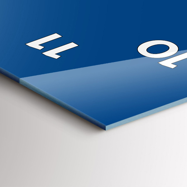 Horloge murale verticale Couleur bleue