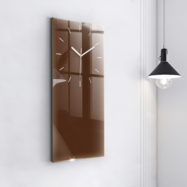 Horloge murale verticale Couleur marron