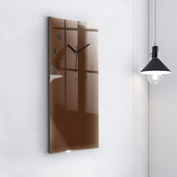 Horloge murale verticale Couleur marron