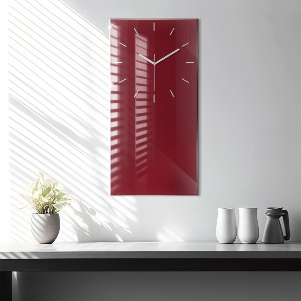 Horloge murale verticale Couleur bordeaux