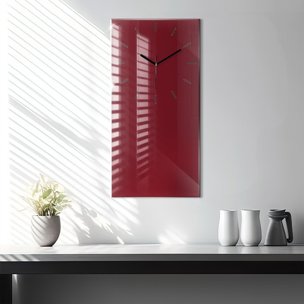 Horloge murale verticale Couleur bordeaux