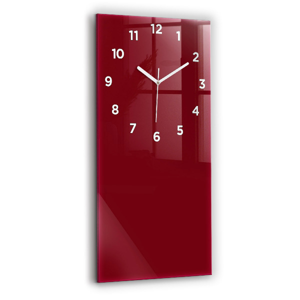 Horloge murale verticale Couleur bordeaux