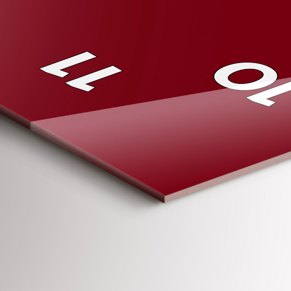 Horloge murale verticale Couleur bordeaux