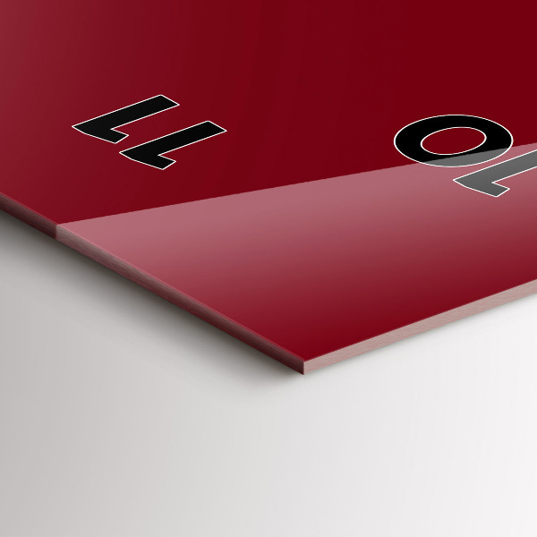 Horloge murale verticale Couleur bordeaux