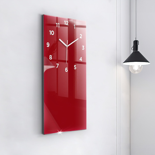 Horloge murale verticale Couleur rouge