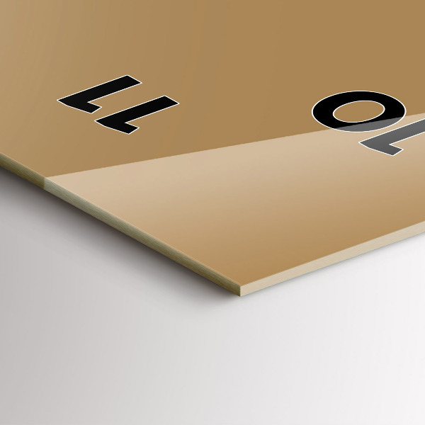 Horloge murale verticale Couleur beige foncé