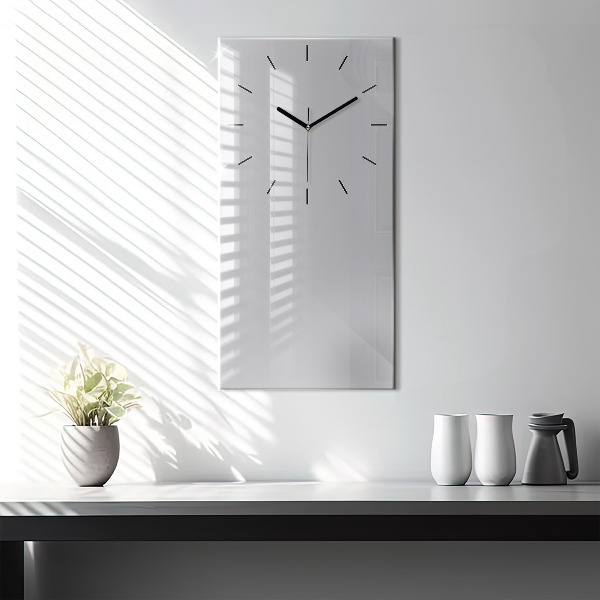 Horloge murale verticale Couleur gris clair