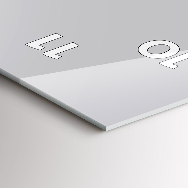 Horloge murale verticale Couleur gris clair