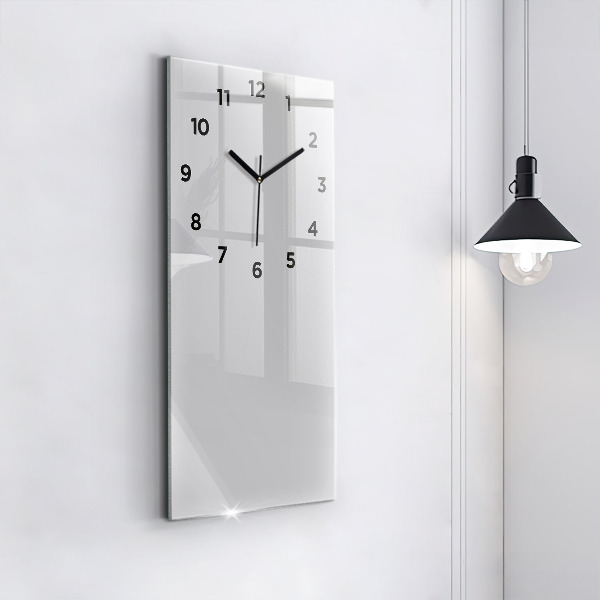 Horloge murale verticale Couleur gris clair