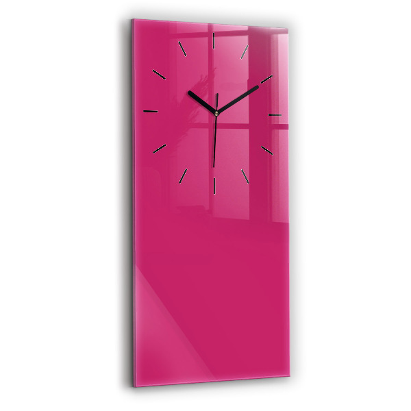 Horloge murale verticale Couleur rose vif