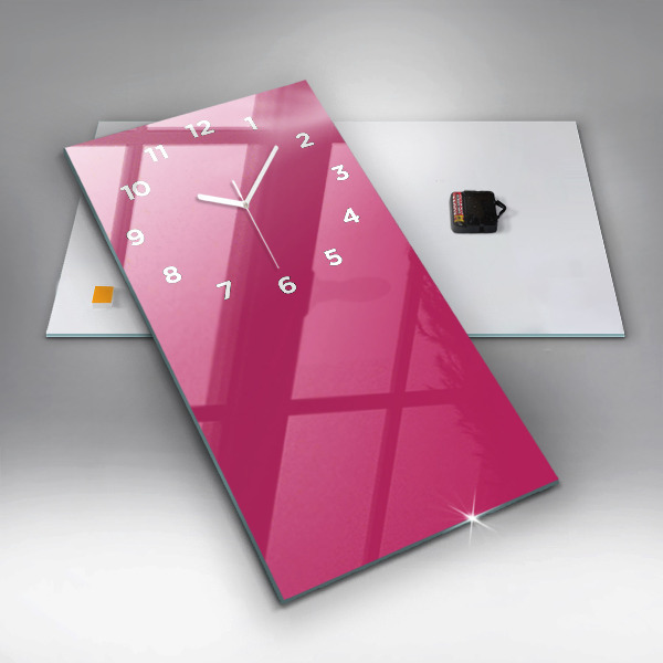 Horloge murale verticale Couleur rose vif