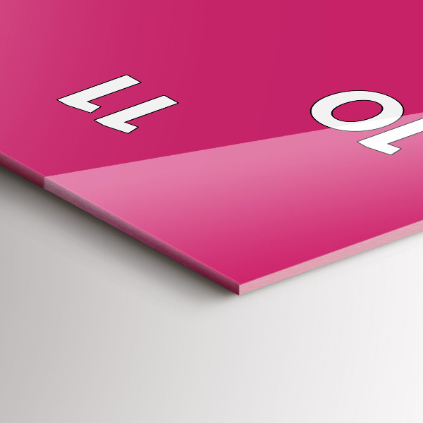 Horloge murale verticale Couleur rose vif