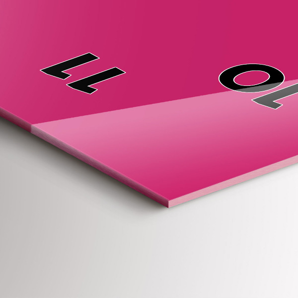 Horloge murale verticale Couleur rose vif