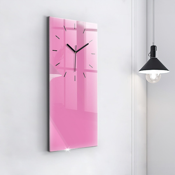 Horloge murale verticale Couleur rose