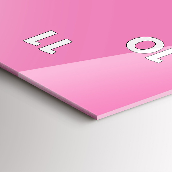 Horloge murale verticale Couleur rose