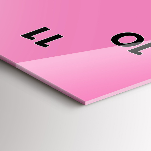 Horloge murale verticale Couleur rose