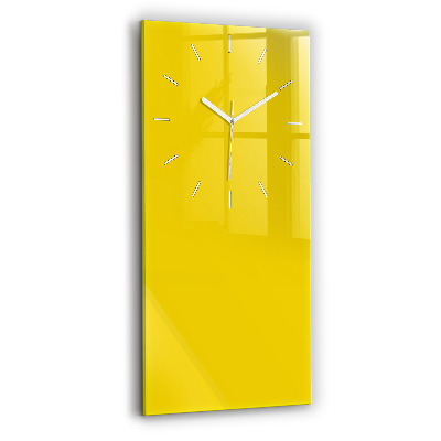 Horloge murale verticale Couleur jaune clair