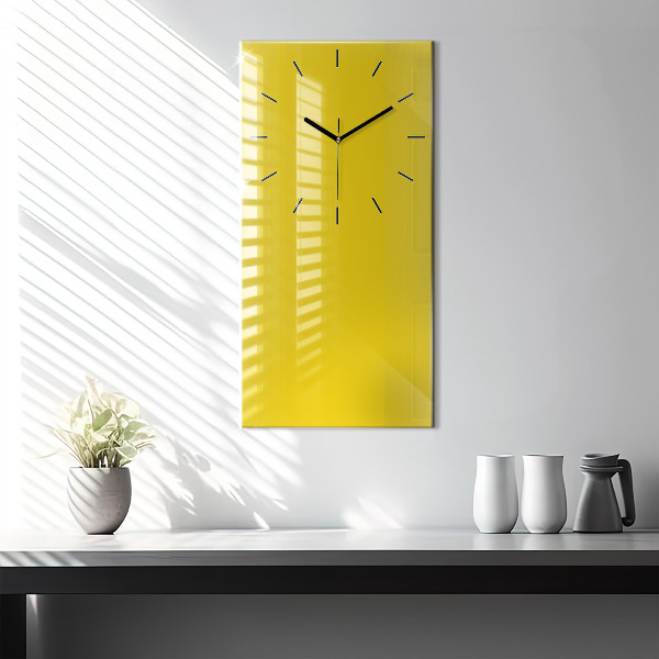 Horloge murale verticale Couleur jaune clair