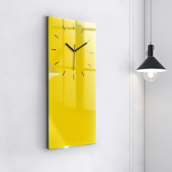Horloge murale verticale Couleur jaune clair