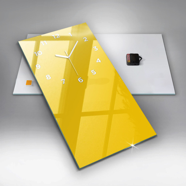 Horloge murale verticale Couleur jaune clair