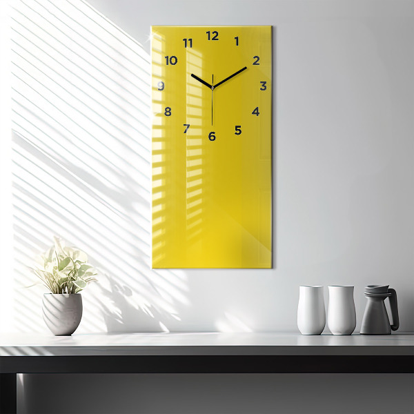 Horloge murale verticale Couleur jaune clair