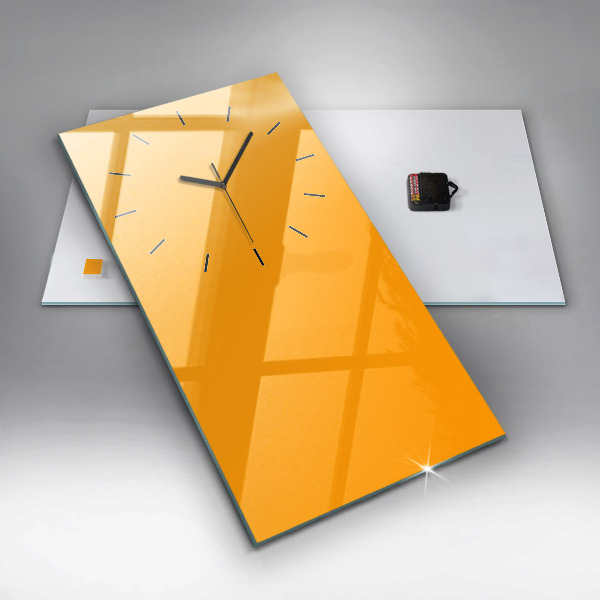 Horloge murale verticale Couleur jaune doré