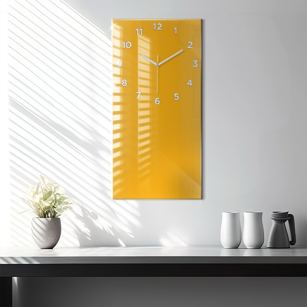 Horloge murale verticale Couleur jaune doré