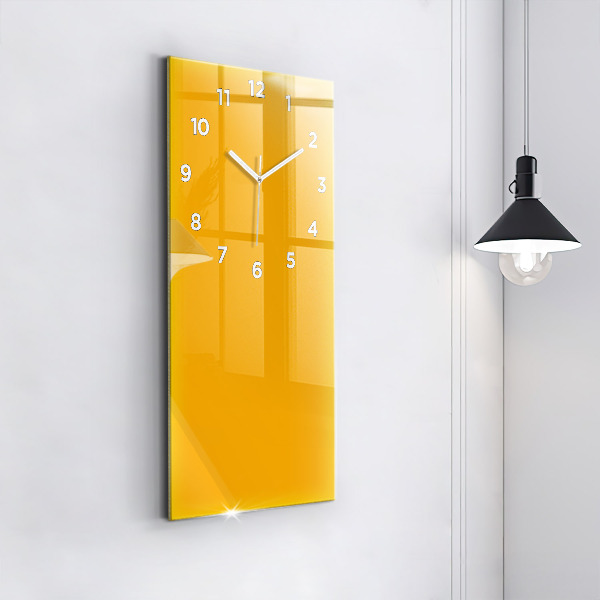 Horloge murale verticale Couleur jaune doré
