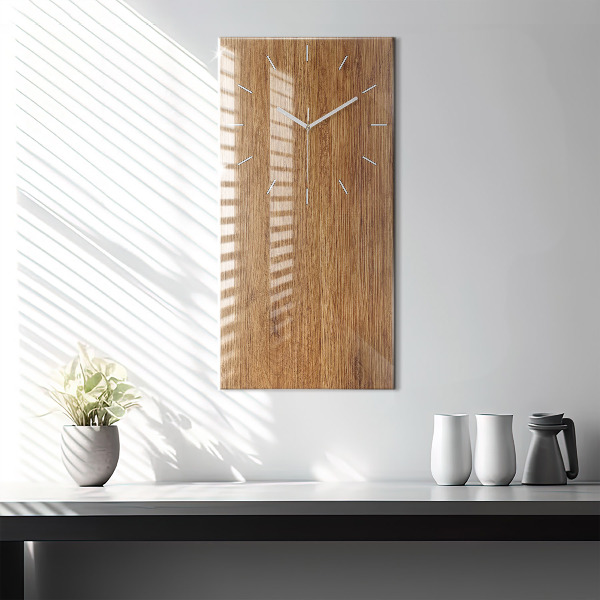 Horloge rectangulaire verticale Bois clair