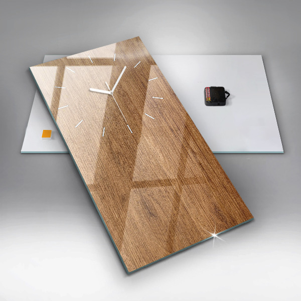 Horloge rectangulaire verticale Bois clair