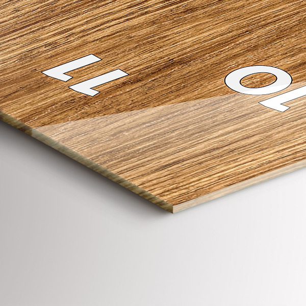 Horloge rectangulaire verticale Bois clair