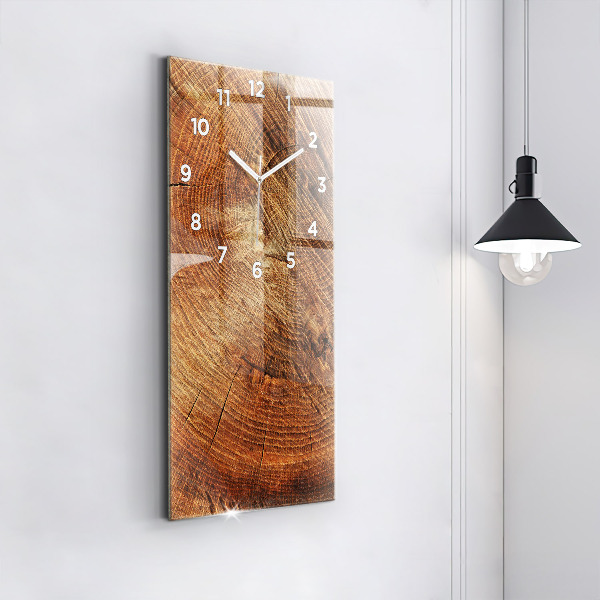 Horloge rectangulaire verticale 'Vieille souche d''arbre'