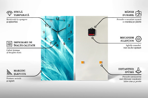 Horloge rectangulaire verticale Bois décoratif