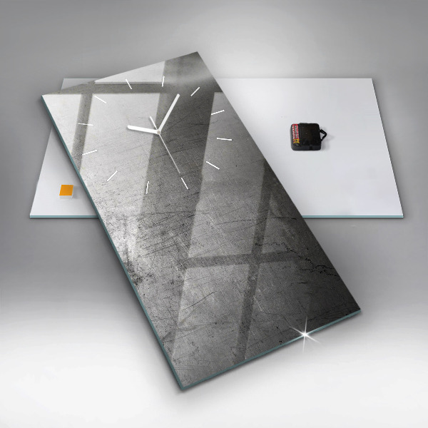 Horloge rectangulaire verticale Mur métallique