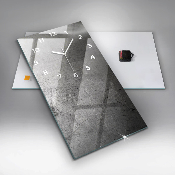 Horloge rectangulaire verticale Mur métallique