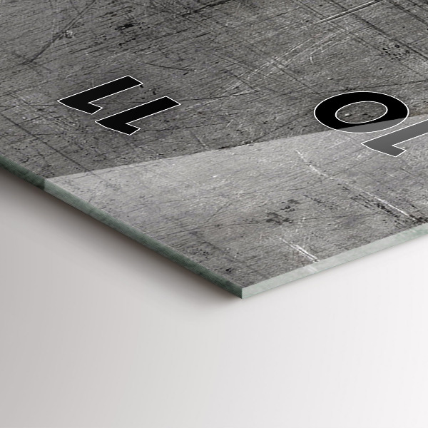 Horloge rectangulaire verticale Mur métallique