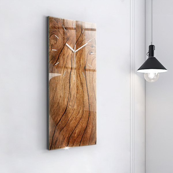 Horloge rectangulaire verticale Vieux bois