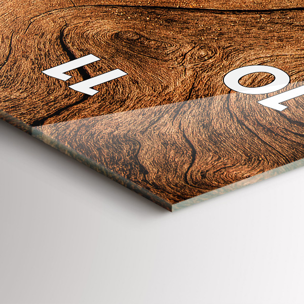 Horloge rectangulaire verticale Vieux bois