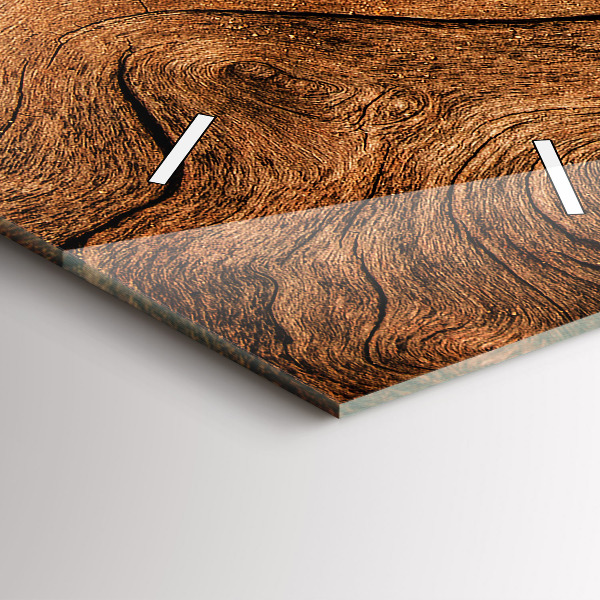 Horloge rectangulaire verticale Vieux bois