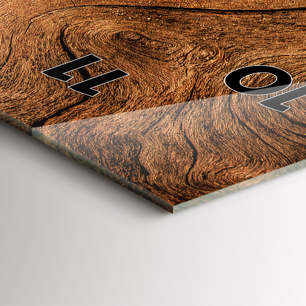 Horloge rectangulaire verticale Vieux bois