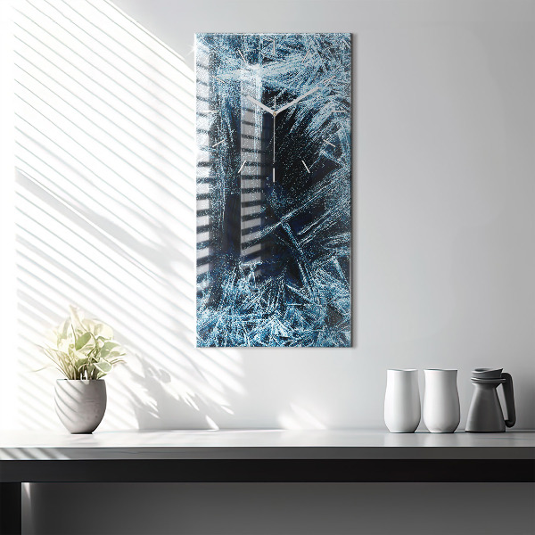 Horloge rectangulaire verticale Mur gelé