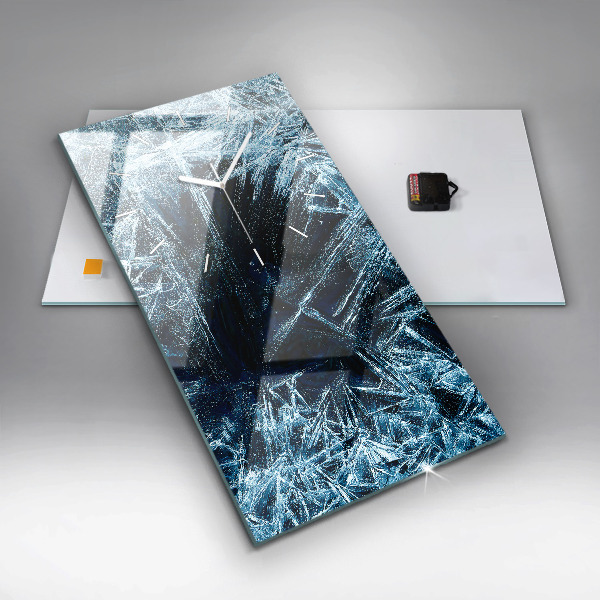 Horloge rectangulaire verticale Mur gelé