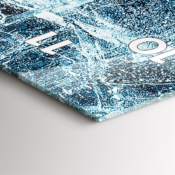 Horloge rectangulaire verticale Mur gelé