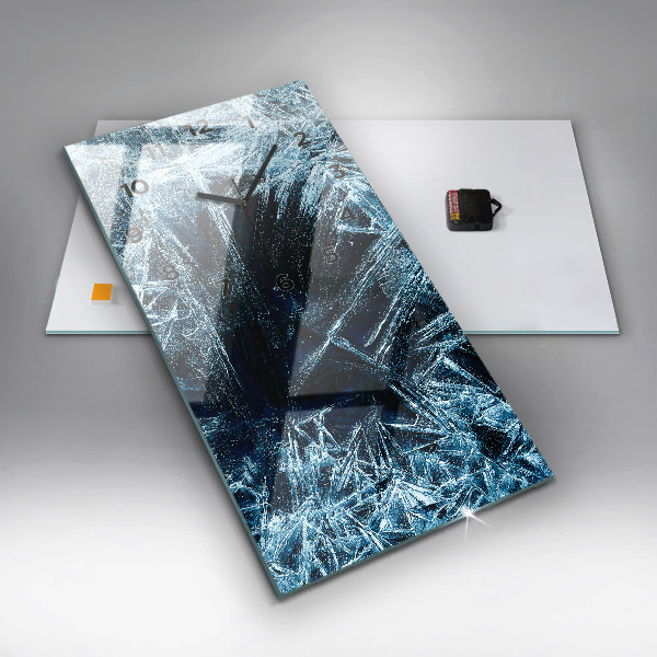 Horloge rectangulaire verticale Mur gelé
